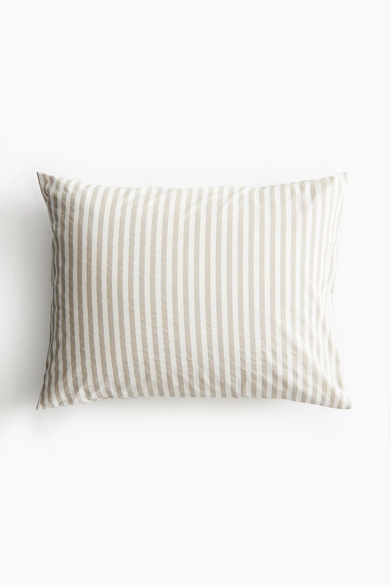 Striped Cotton Pillowcase