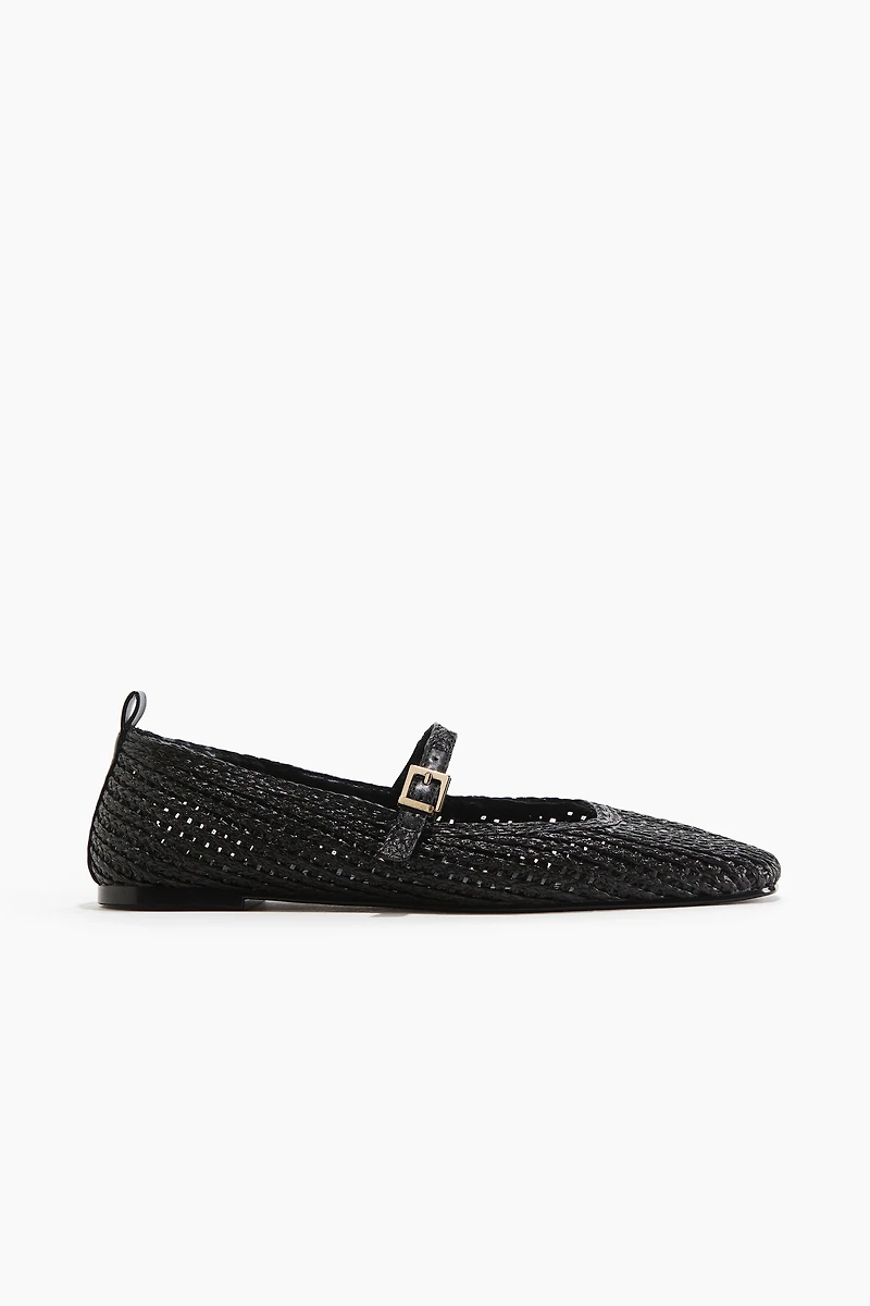 Straw Mary Janes
