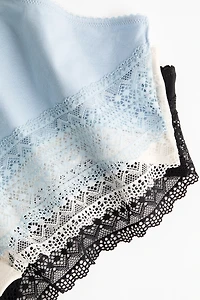 Lot de 3 culottes Hipster en coton et dentelle