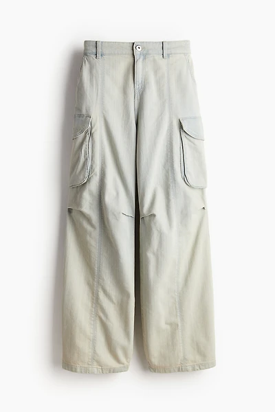 Jean Cargo Coupe Flottante Taille Basse