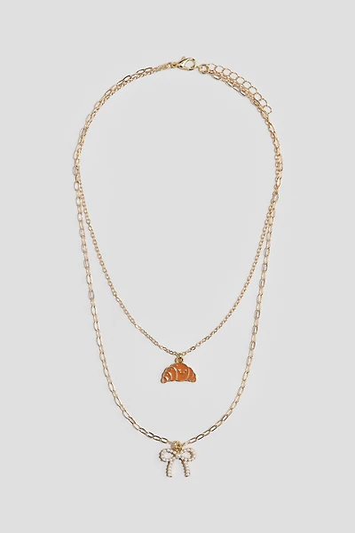 Double-Strand Pendant Necklace