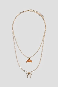 Double-Strand Pendant Necklace