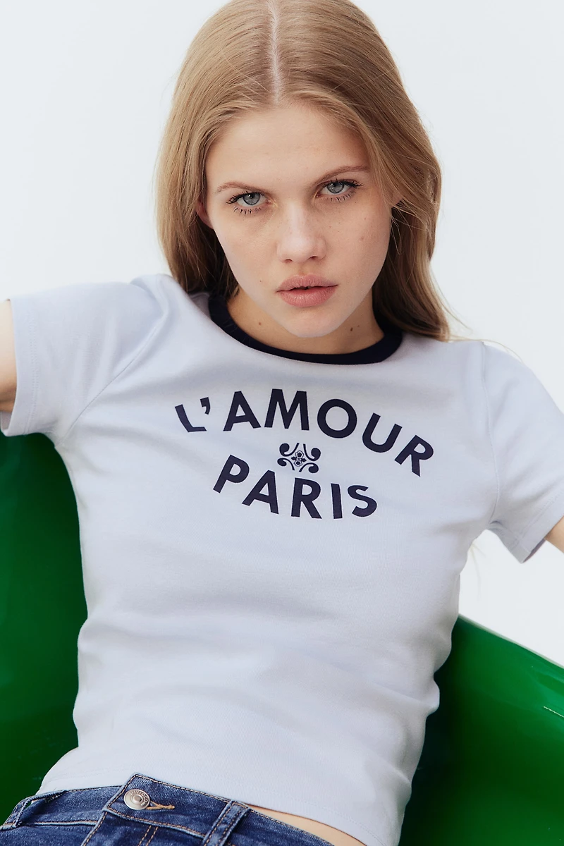 T-shirt côtelé
