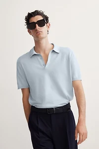 Regular-Fit Fine-Knit Polo Shirt