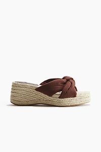 Espadrilles à talon compensé