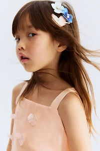 Appliquéd organza dress