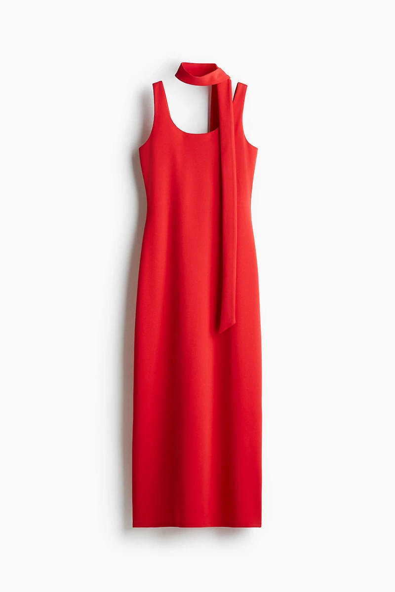 Bodycon Dress with Scarf