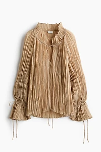 Blouse grande taille froissée