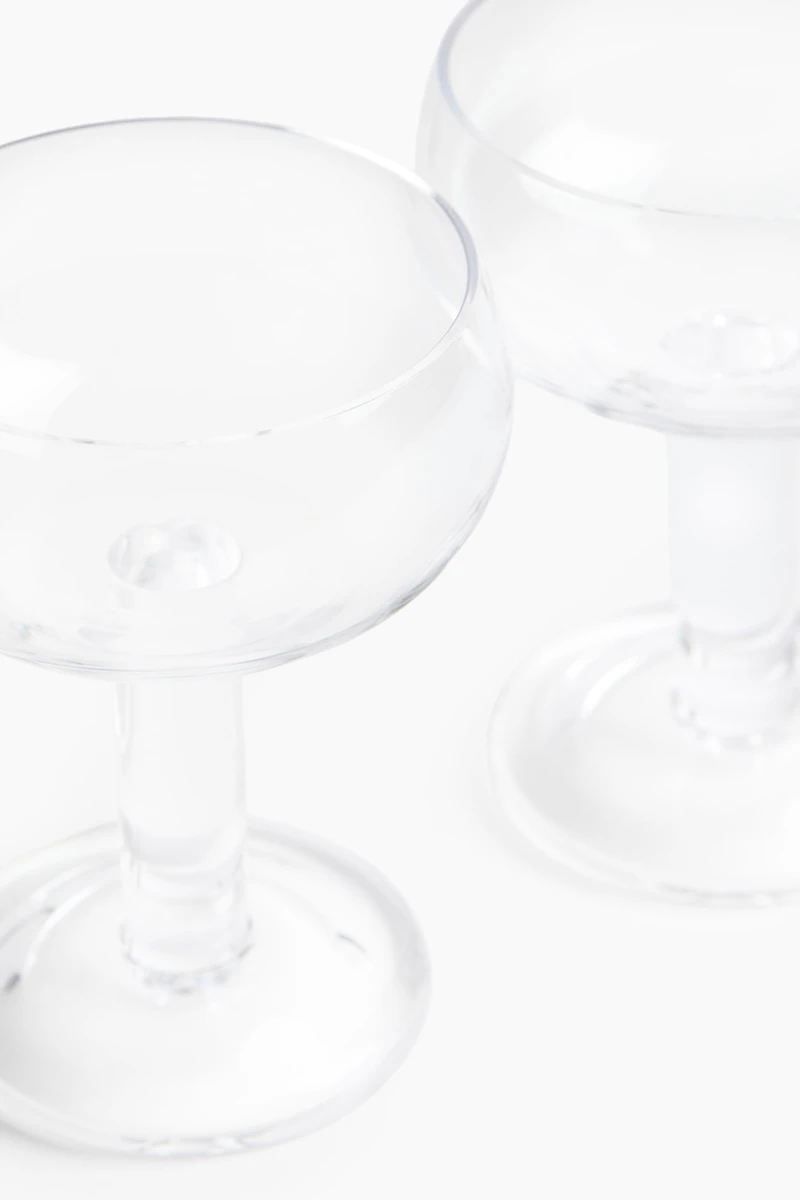 2-Pack Mouth-Blown Coupe Glasses