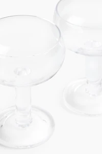 2-Pack Mouth-Blown Coupe Glasses