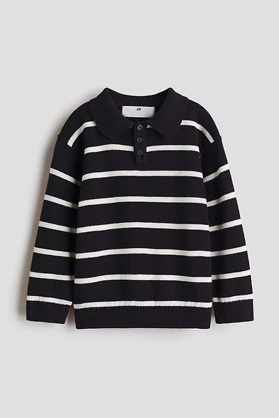 Fine-Knit Polo Shirt