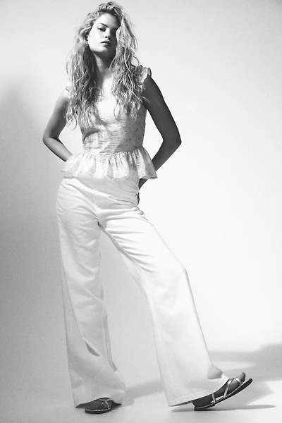 Jean ample taille très haute