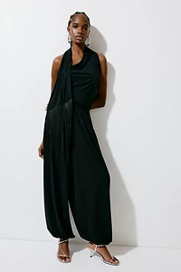 Haut asymétrique avec col écharpe