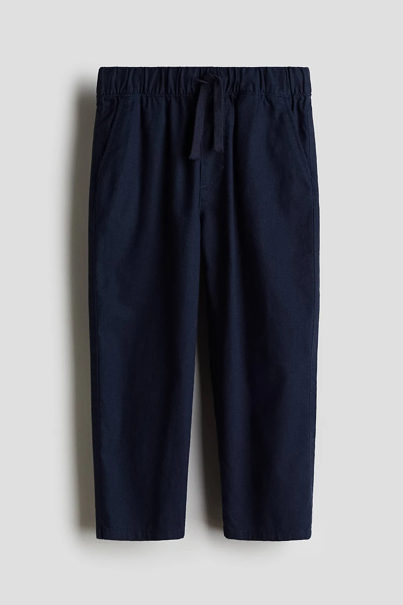 Linen-Blend Pants