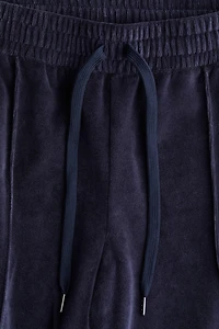 Wide-Leg Velour Joggers