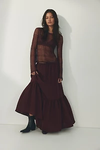 Jupe trapèze en crêpe