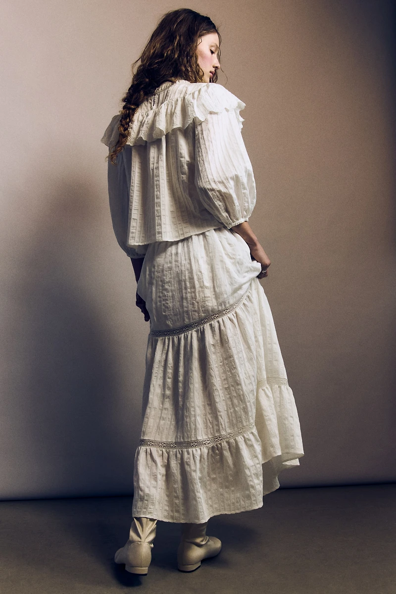 Jupe maxi avec dentelle