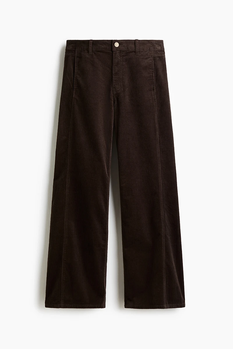 Wide-Leg Corduroy Pants
