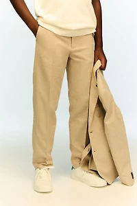 Linen-Blend Suit Pants