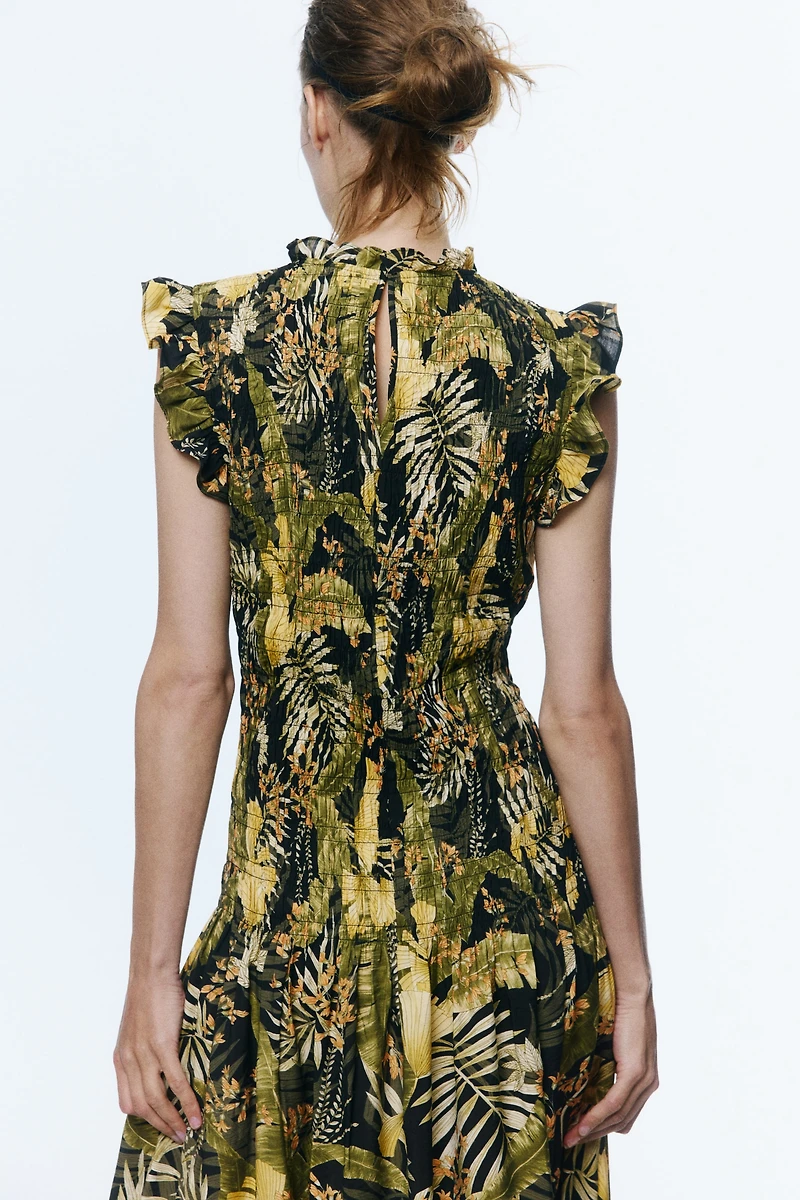 Smocked Midi Dress