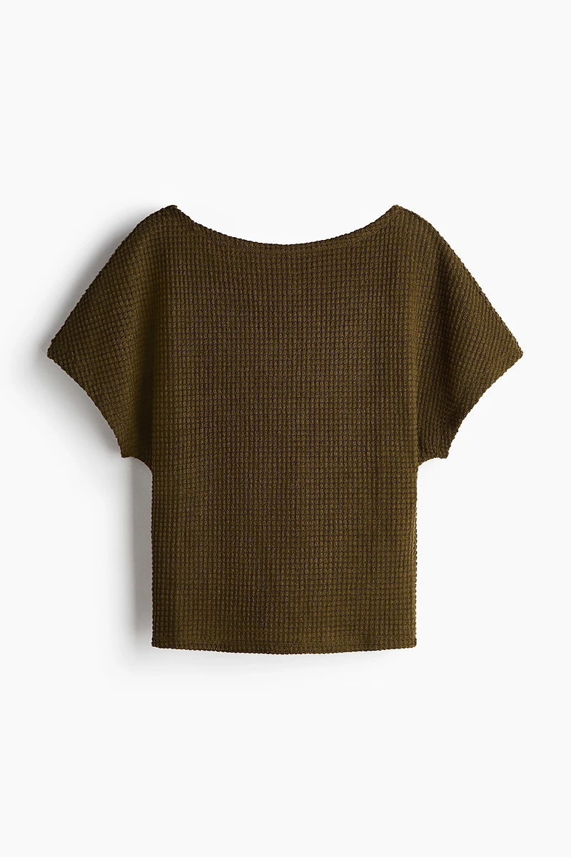 Batwing-Sleeved Jersey Top