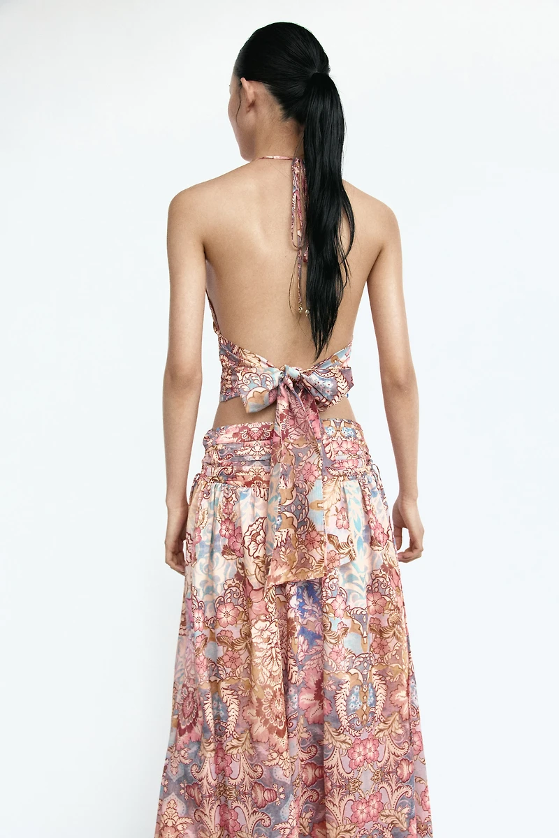Ruched-Waist Skirt