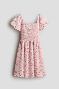 Smocked-Bodice Dress