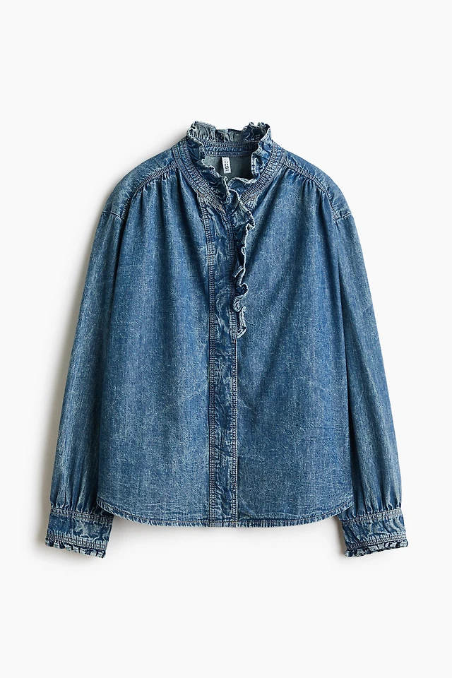 Ruffle-Trimmed Blouse