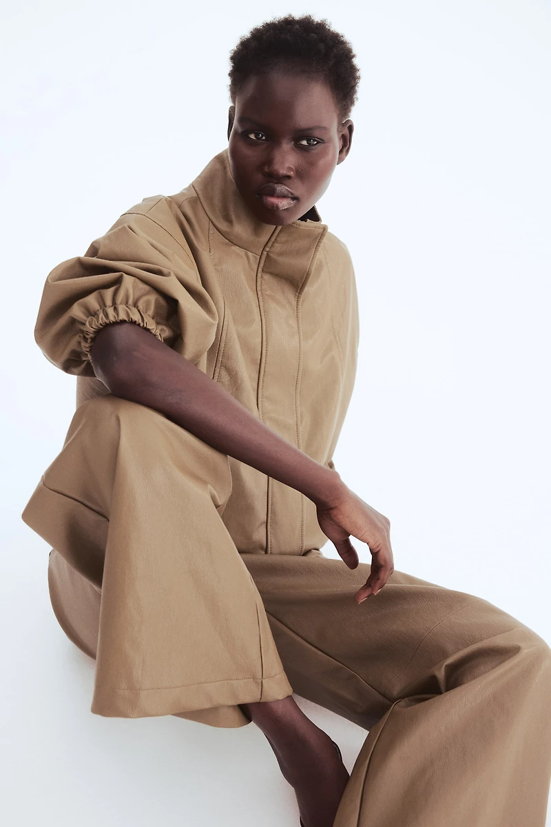 Pantalon en tissu enduit