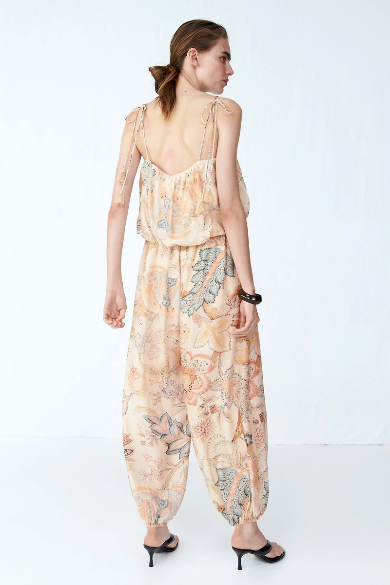 Combi-pantalon avec bretelles à nouer