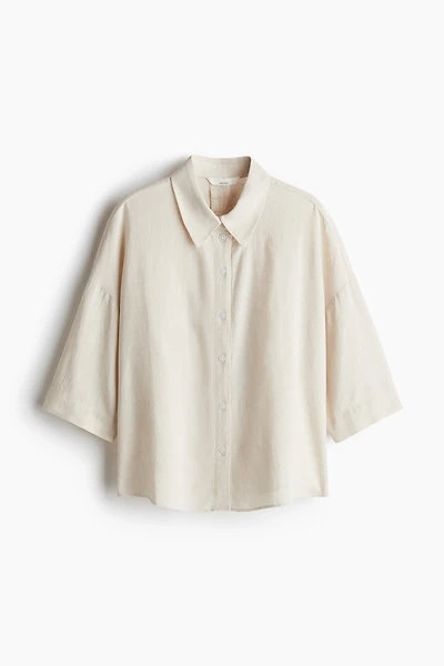 Linen-Blend Shirt