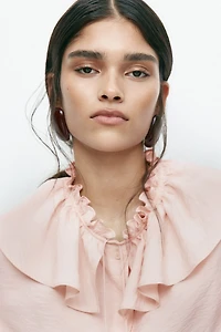 Ruffle-Trimmed Blouse