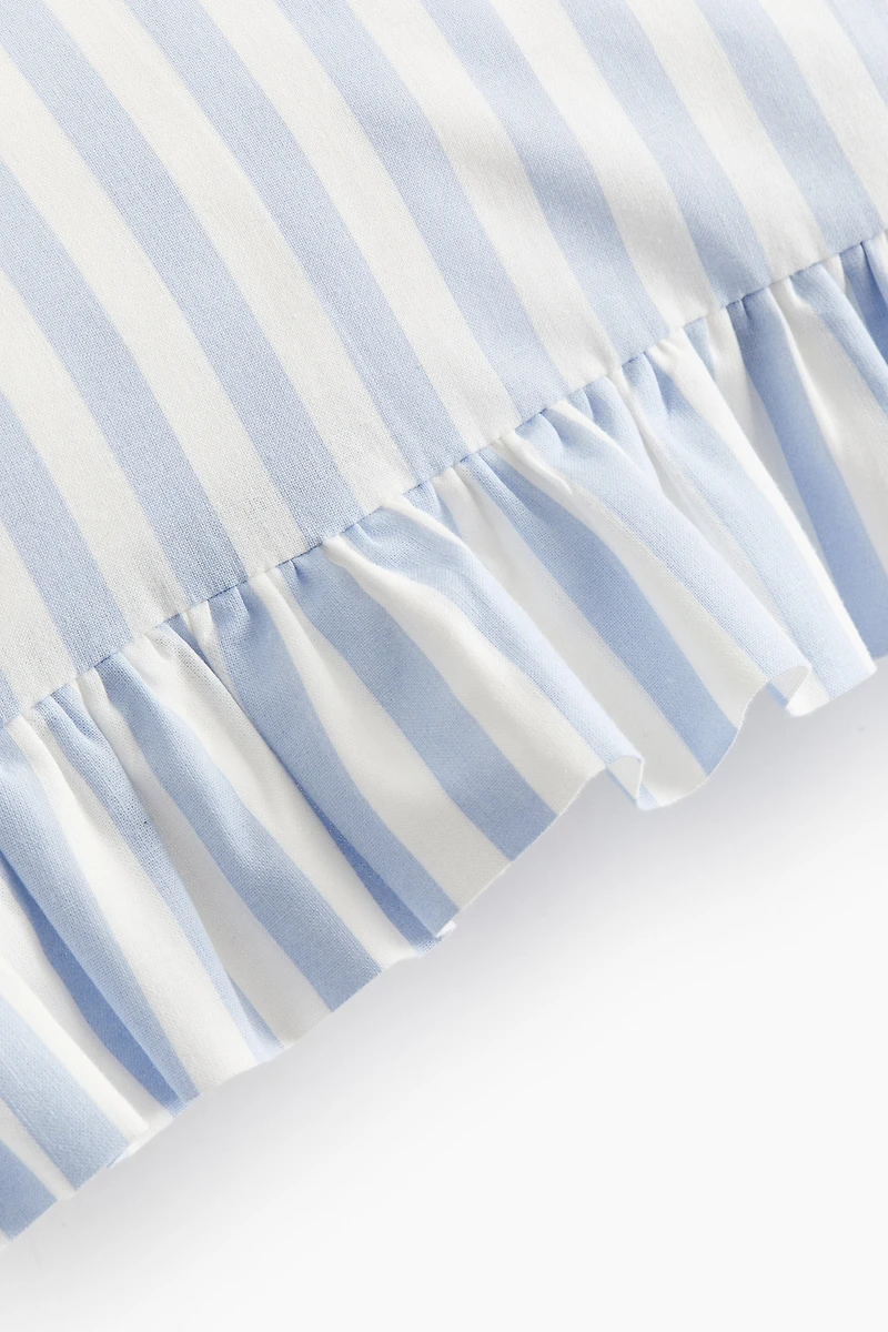 Ruffle-Trimmed Cotton Pillowcase