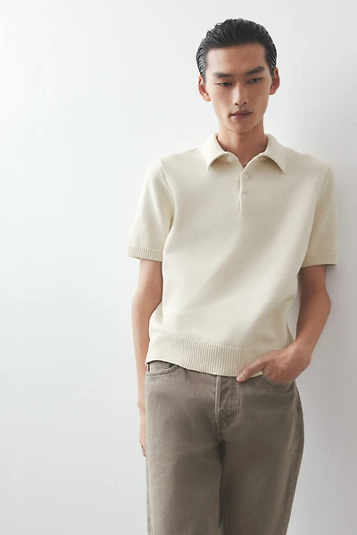 Regular-Fit Fine-Knit Polo Shirt
