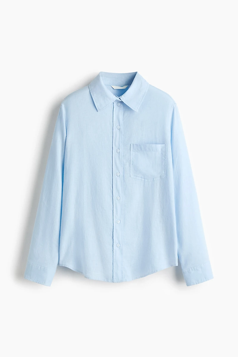 Linen-Blend Shirt