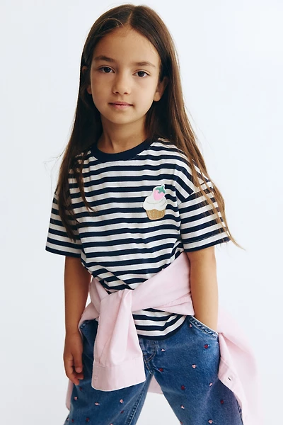 Appliquéd Cotton T-Shirt