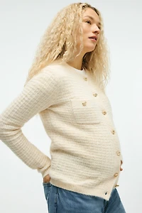 MAMA Structured-Knit Cardigan
