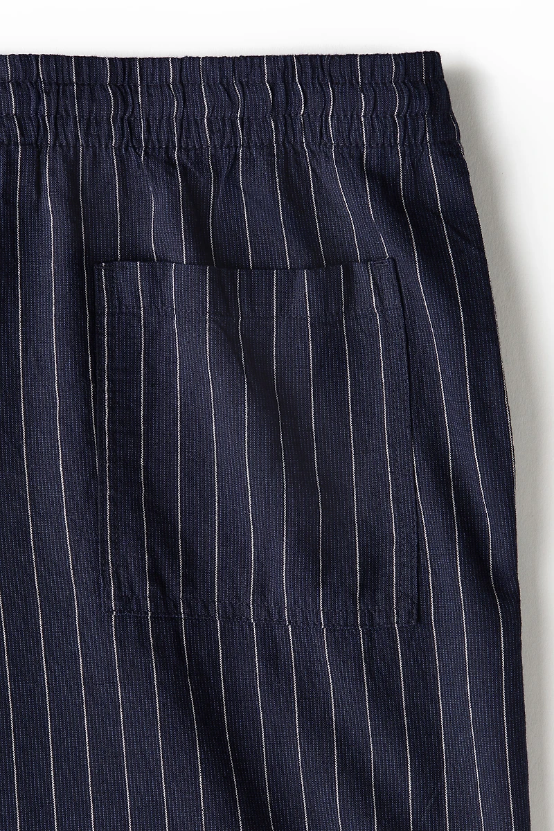 Relaxed-Fit Linen-Blend Pants