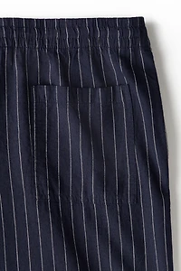 Relaxed-Fit Linen-Blend Pants