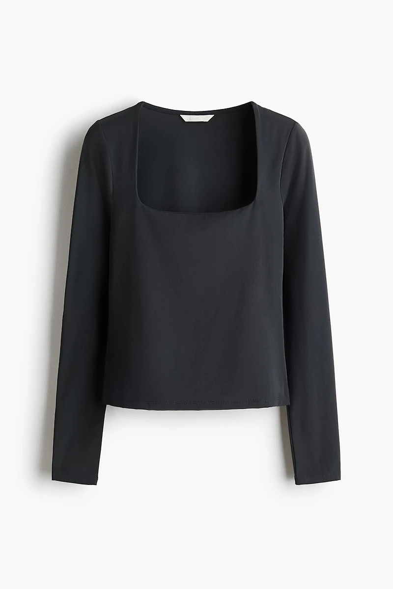 Square-Neck Ponte Top