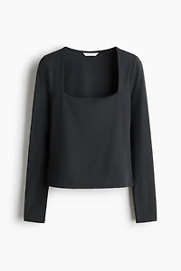 Square-Neck Ponte Top