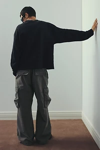 Oversized-Fit Long-Sleeved Jersey Shirt