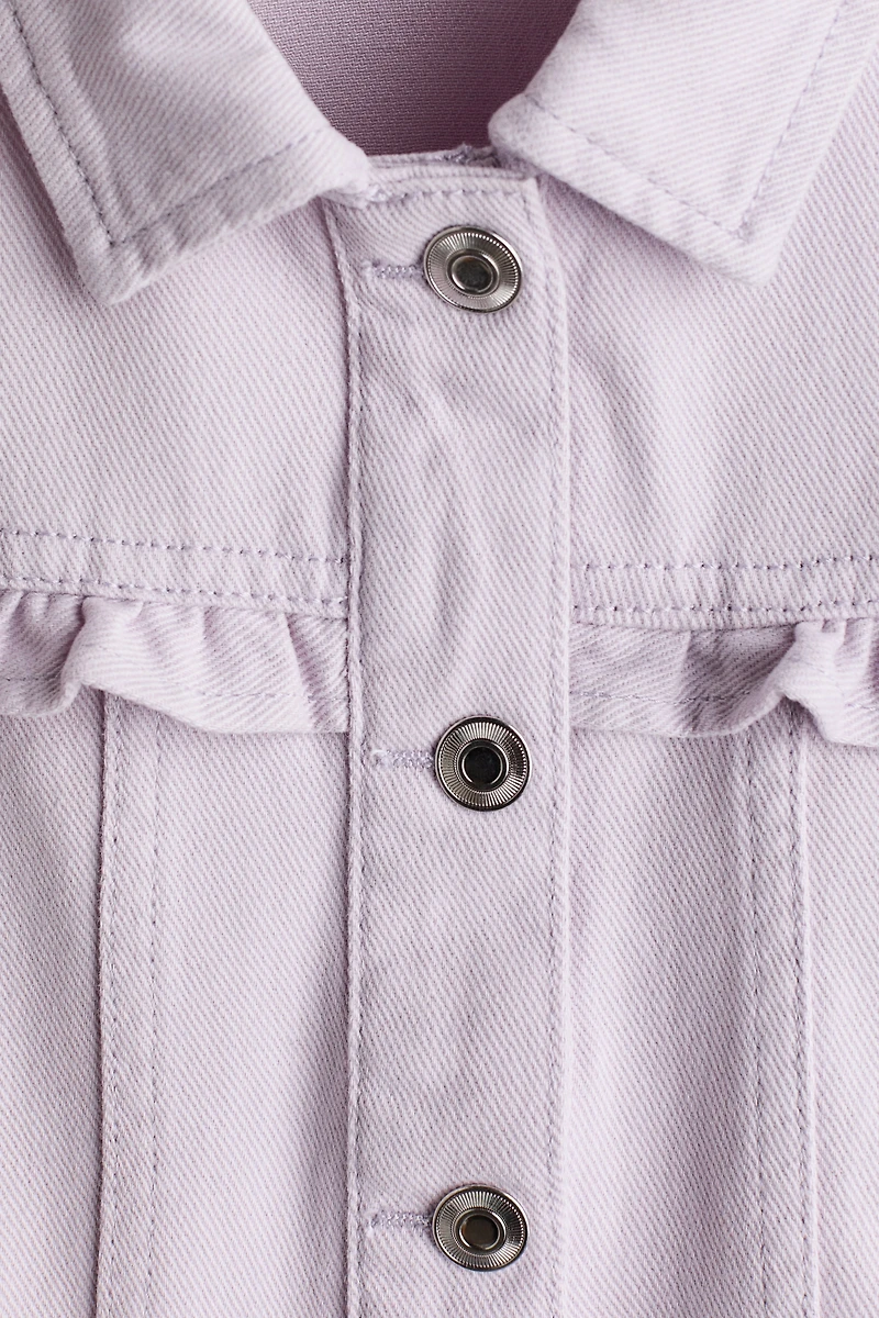 Ruffle-Trimmed Twill Jacket