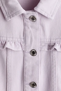 Ruffle-Trimmed Twill Jacket