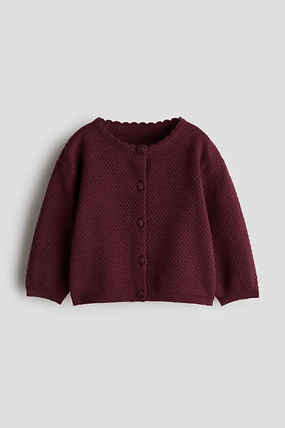 Textured Cotton-Knit Cardigan