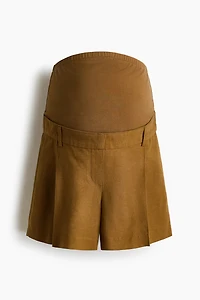 MAMA Linen-Blend Shorts