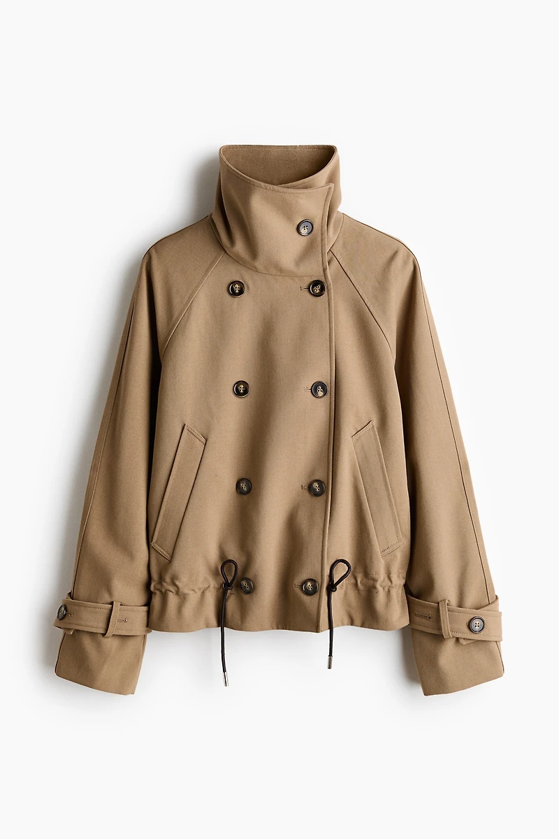 Imperméable à col cheminée