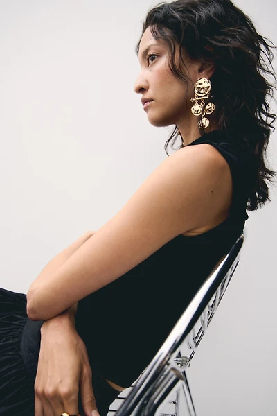 Disc-Pendant Earrings
