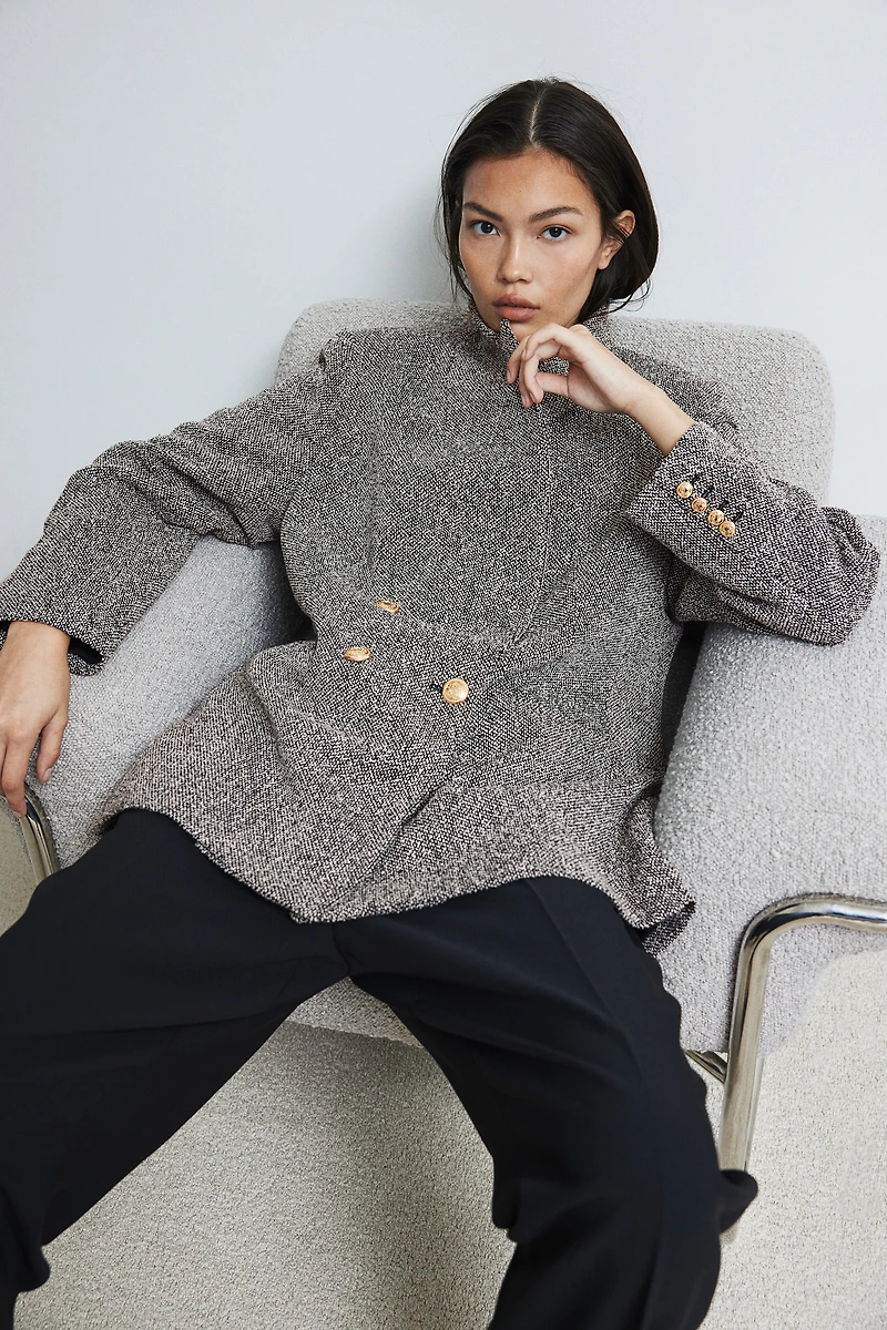 Blazer en tissu texturé
