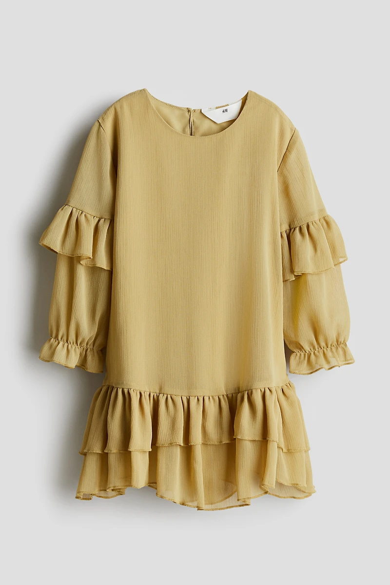 Robe volantée en mousseline